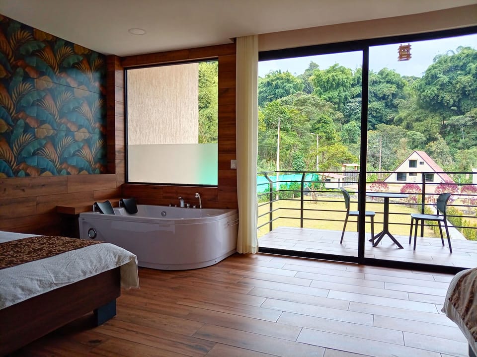 Deluxe Double Room, 2 Double Beds, Jetted Tub | Private spa tub