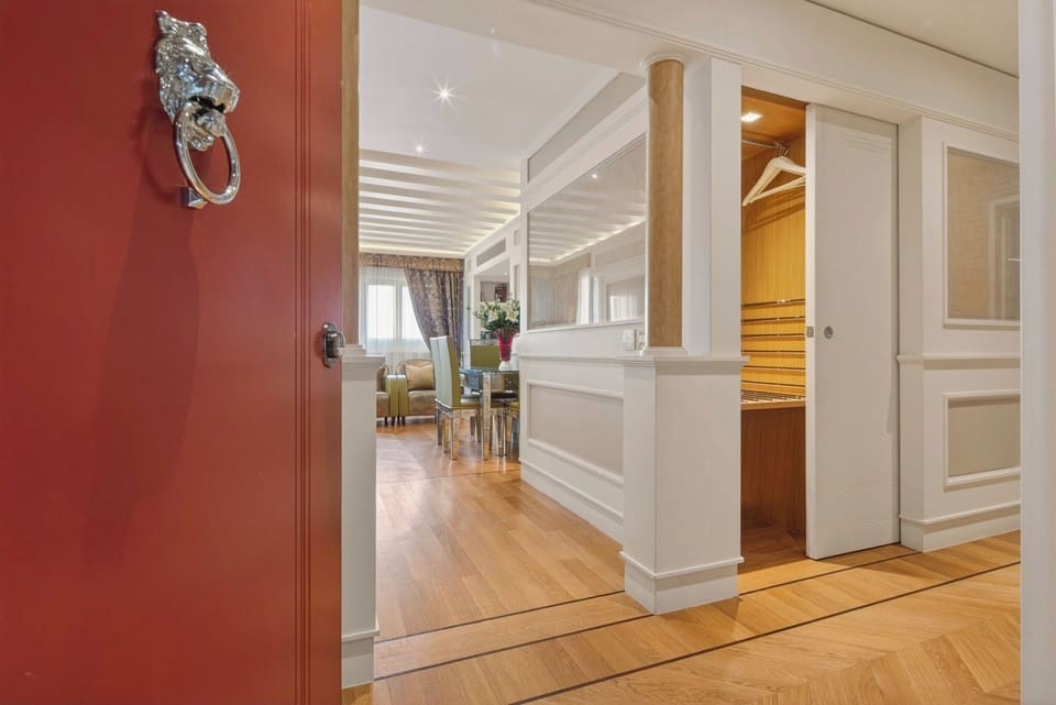Family Suite, 2 Bedrooms, Sauna (St. Mark View and hot tub) | Living area | Flat-screen TV