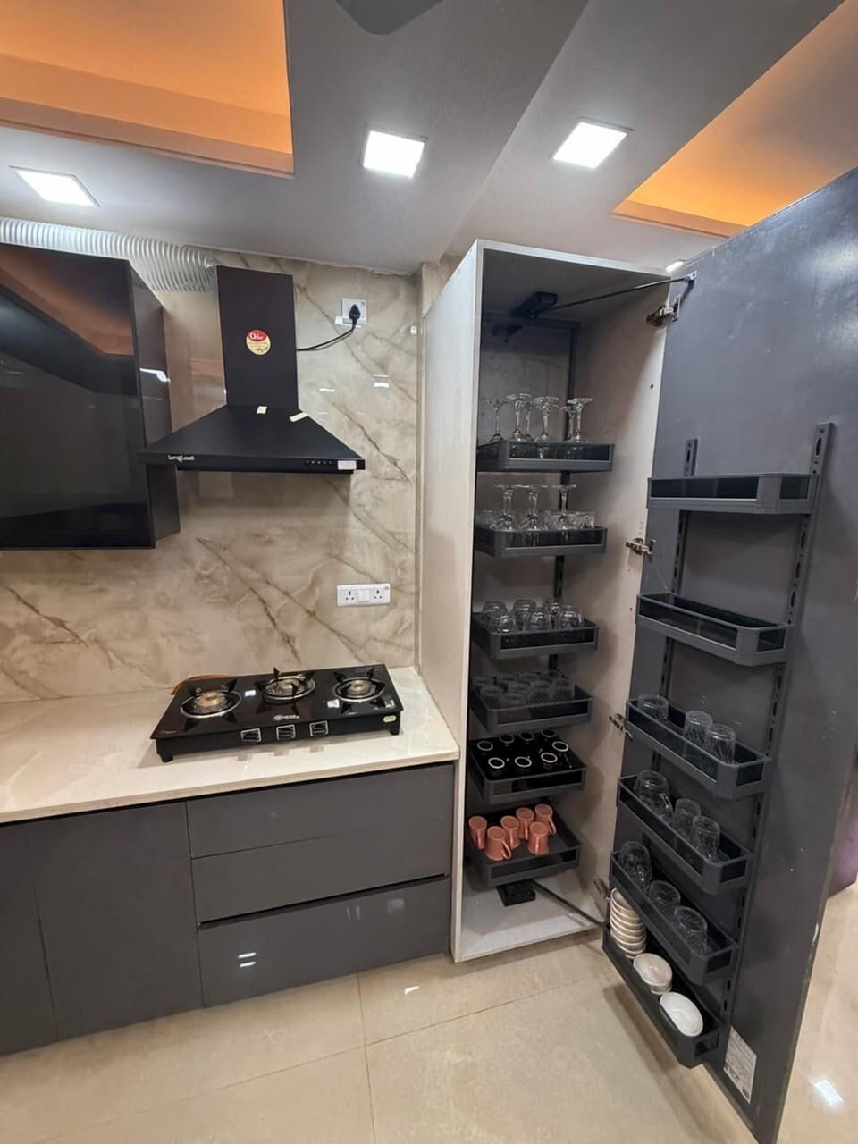Microwave, oven, blender, mixer