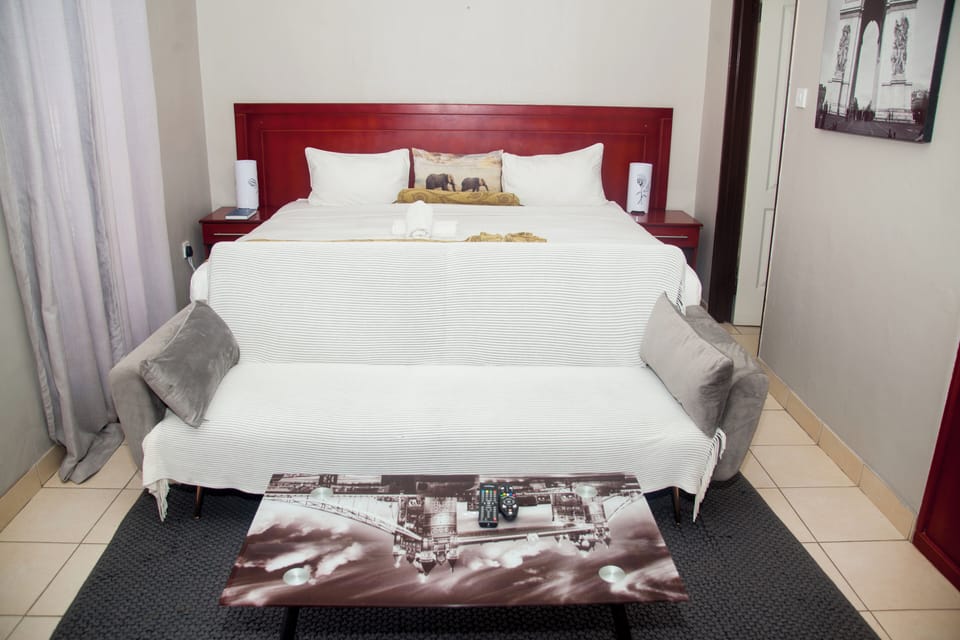 Desk, laptop workspace, iron/ironing board (on request), WiFi (free)