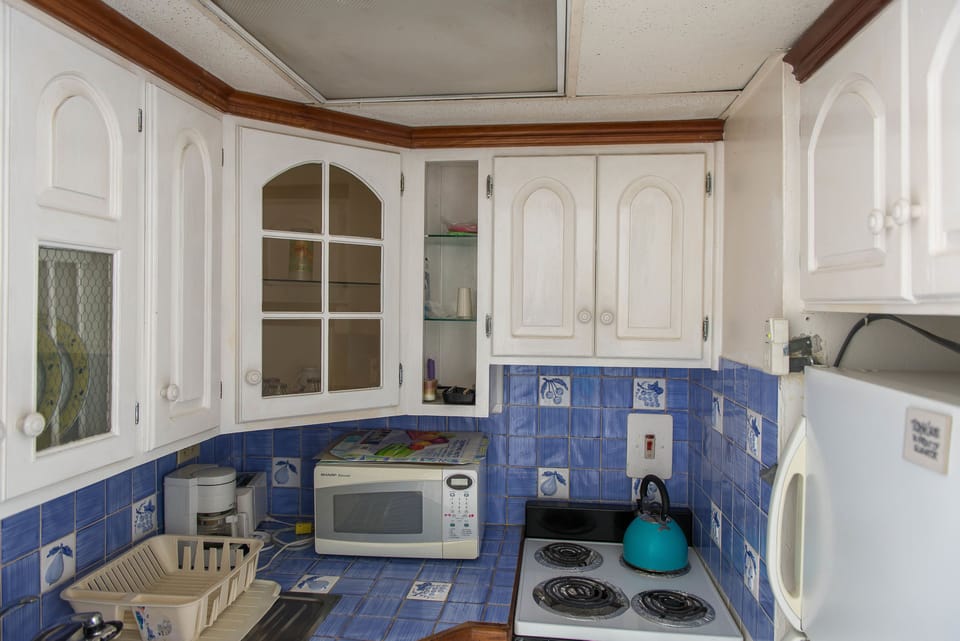 Comfort Studio, Multiple Beds, City View | Private kitchen | Fridge, microwave, stovetop