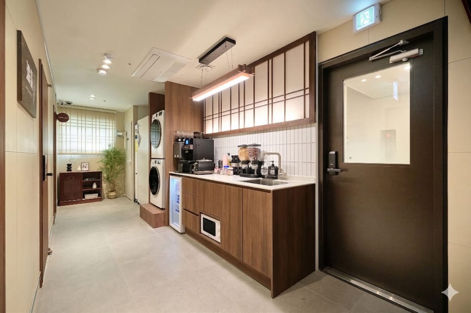 Mini-fridge, microwave