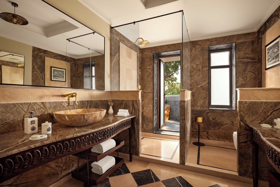 Plunge Pool Cottage | Bathroom | Hair dryer, slippers, towels, soap