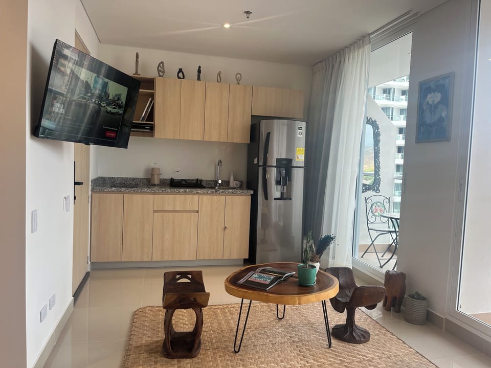 Apartment, Balcony, Beach View | Private kitchen | Coffee/tea maker