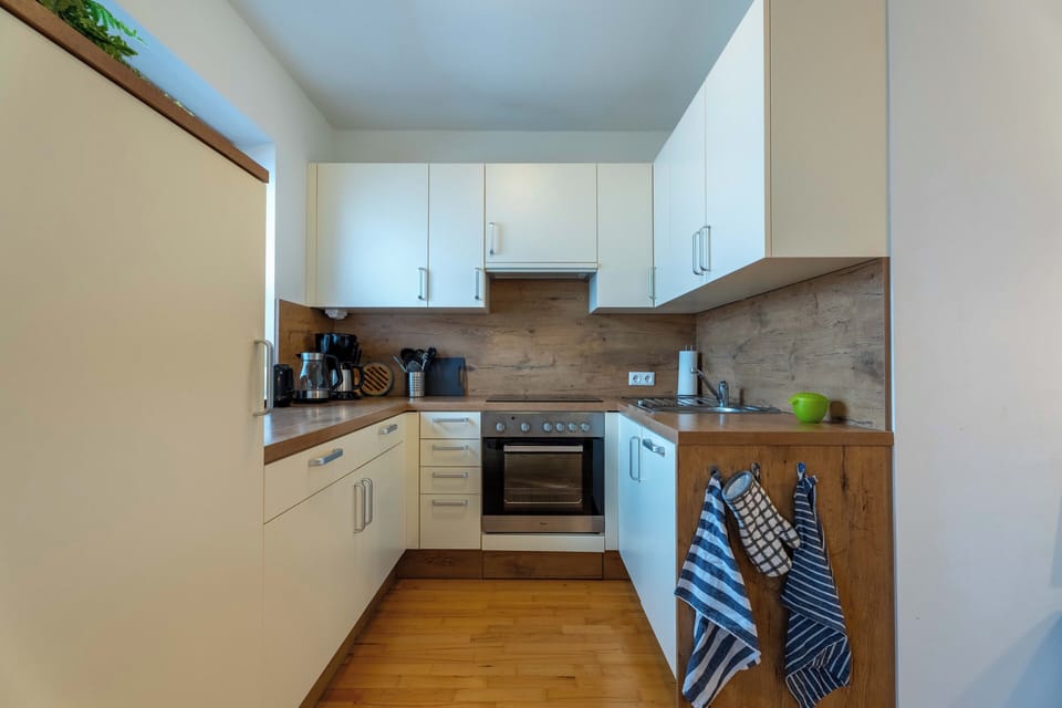 Comfort Apartment, Balcony, City View | Private kitchen