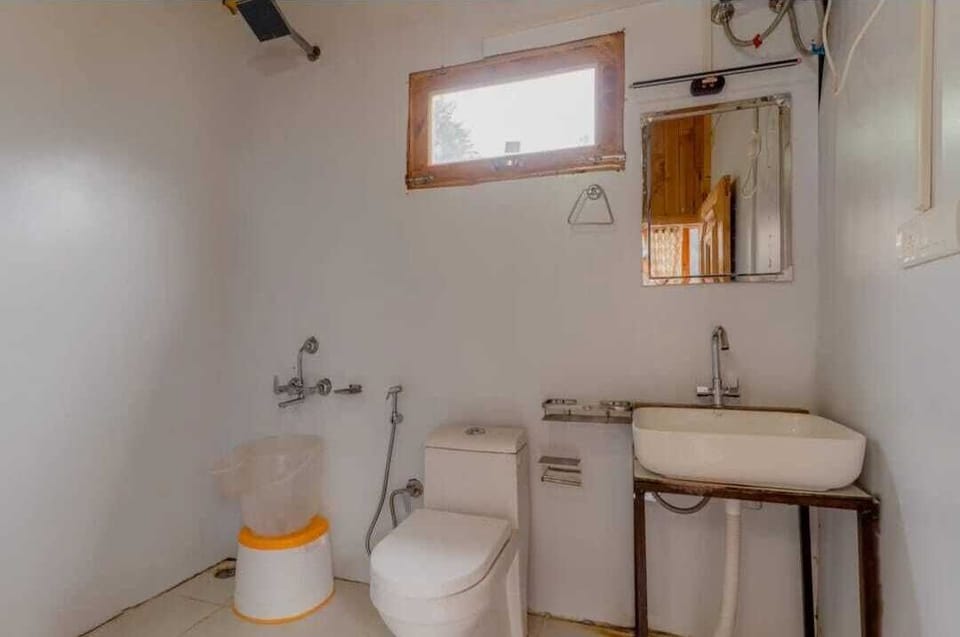 Shower, soap, shampoo, toilet paper