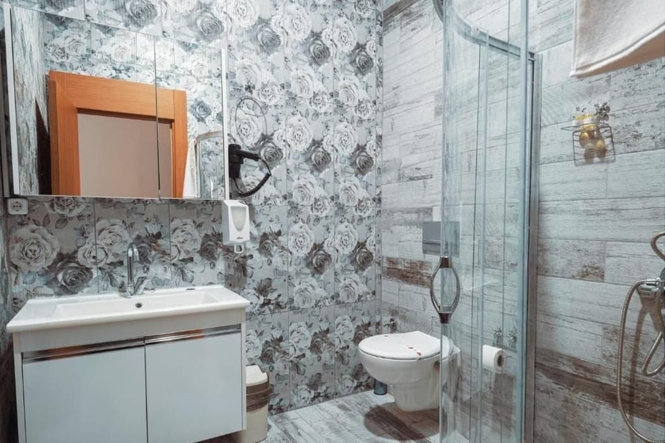Twin Oda | Bathroom | Hair dryer, towels, soap, shampoo