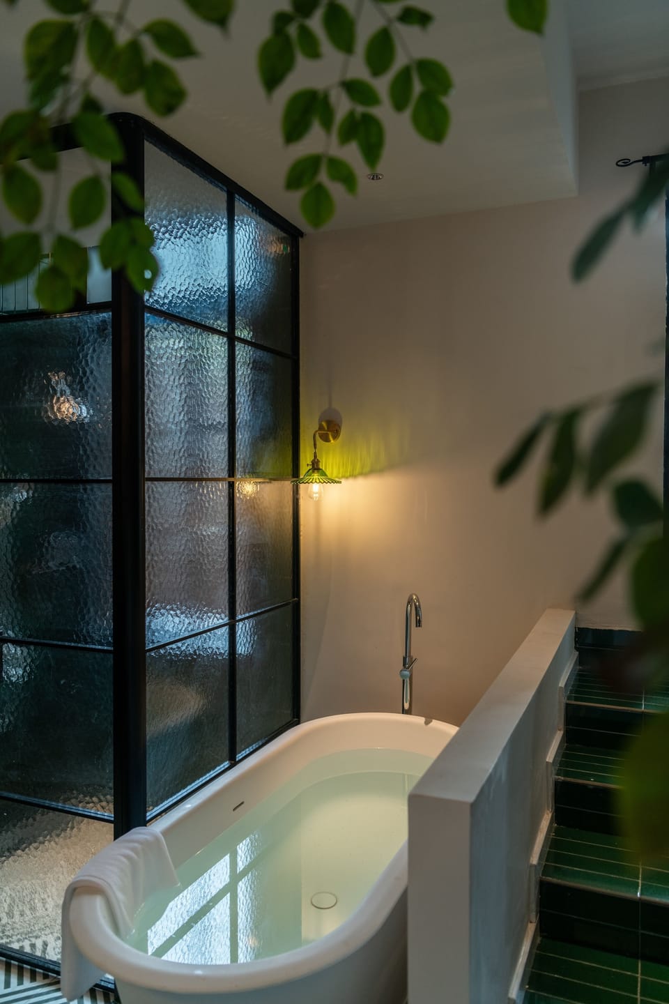 Senior Twin Room | Bathroom | Hair dryer, slippers, towels, shampoo