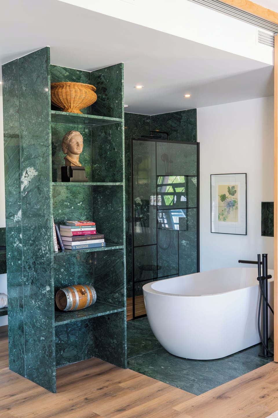 Luxury Double Room, 1 King Bed, Bathtub, Vineyard View | Bathroom | Hair dryer, slippers, towels, soap