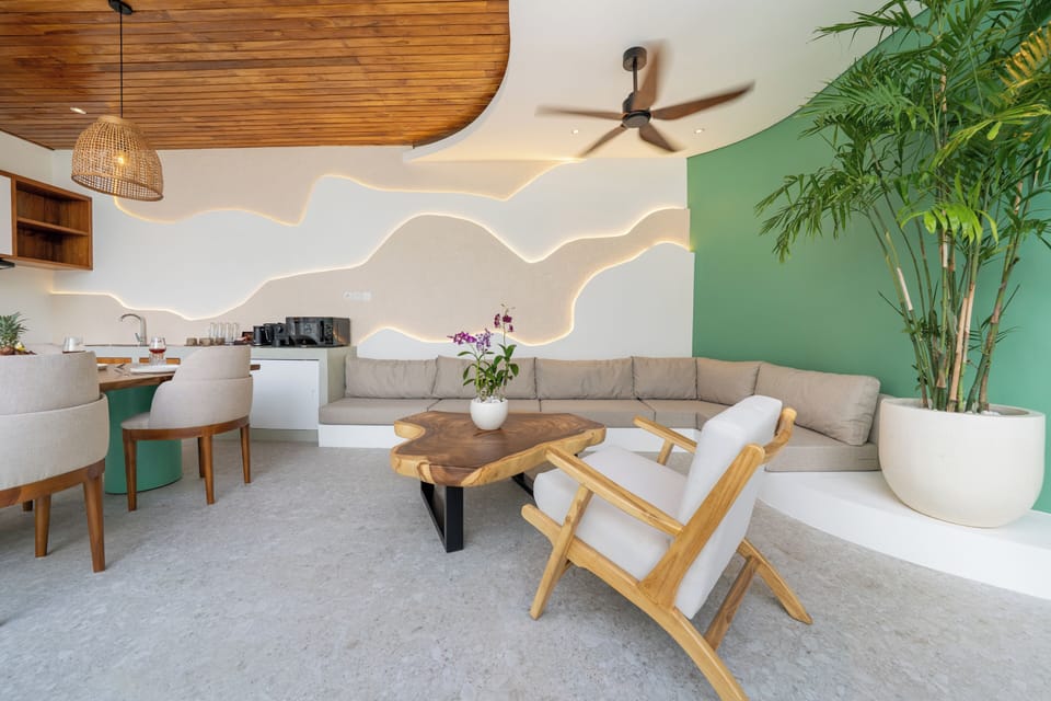 Villa, 2 Bedrooms, Private Pool | Living area | 55-inch Smart TV with digital channels