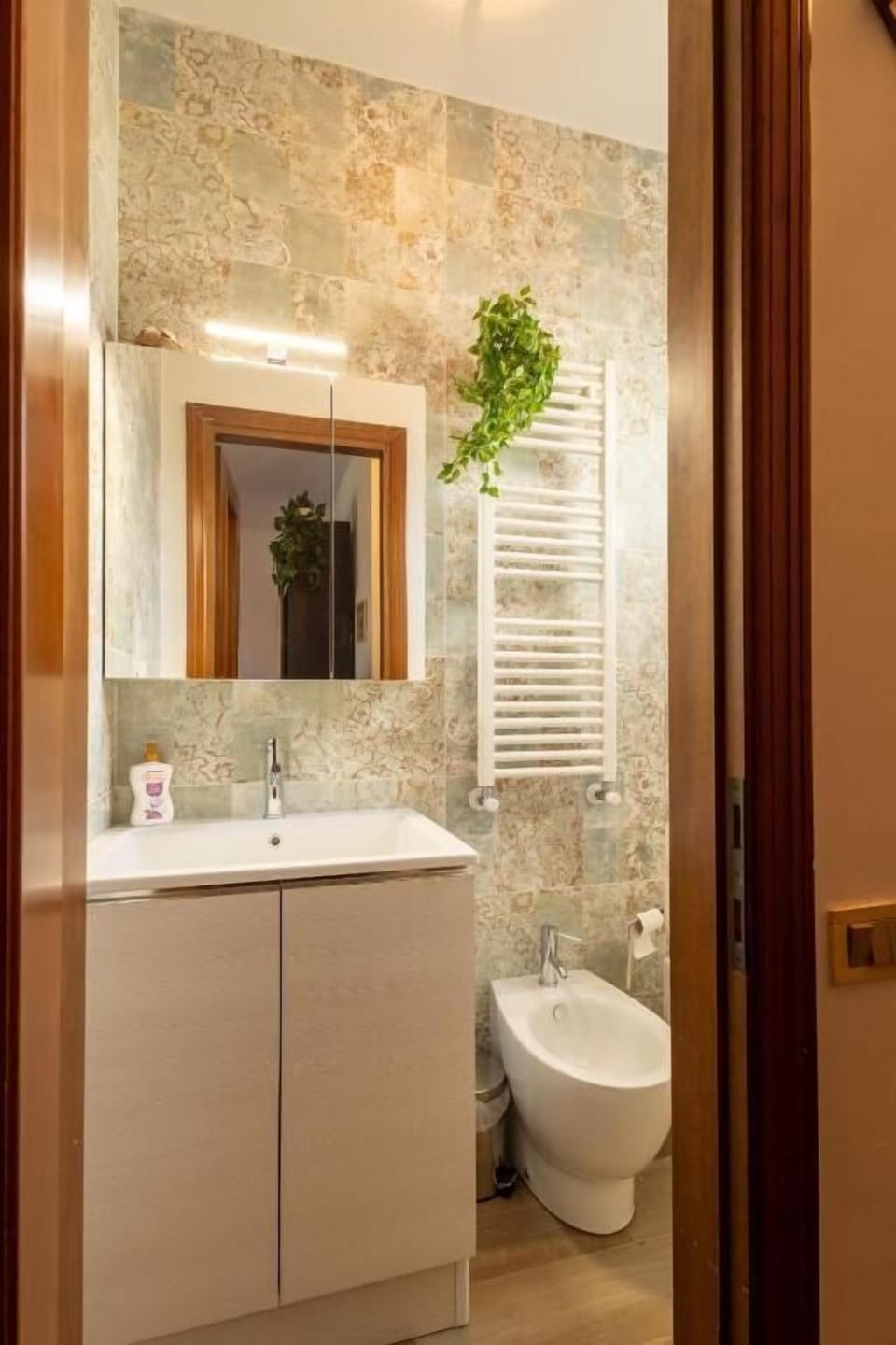 Free toiletries, hair dryer, bidet, towels