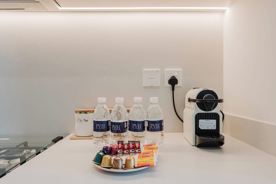 Exclusive Apartment, Non Smoking | Private kitchen | Full-size fridge, microwave, oven, stovetop
