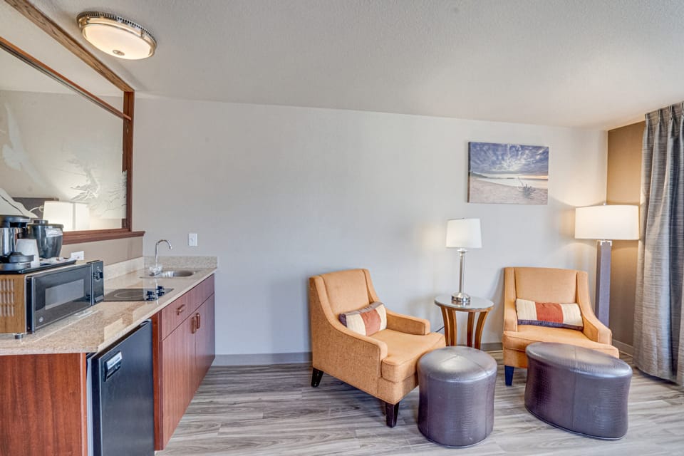 Junior Suite, 1 King Bed | Desk, blackout drapes, iron/ironing board, free WiFi