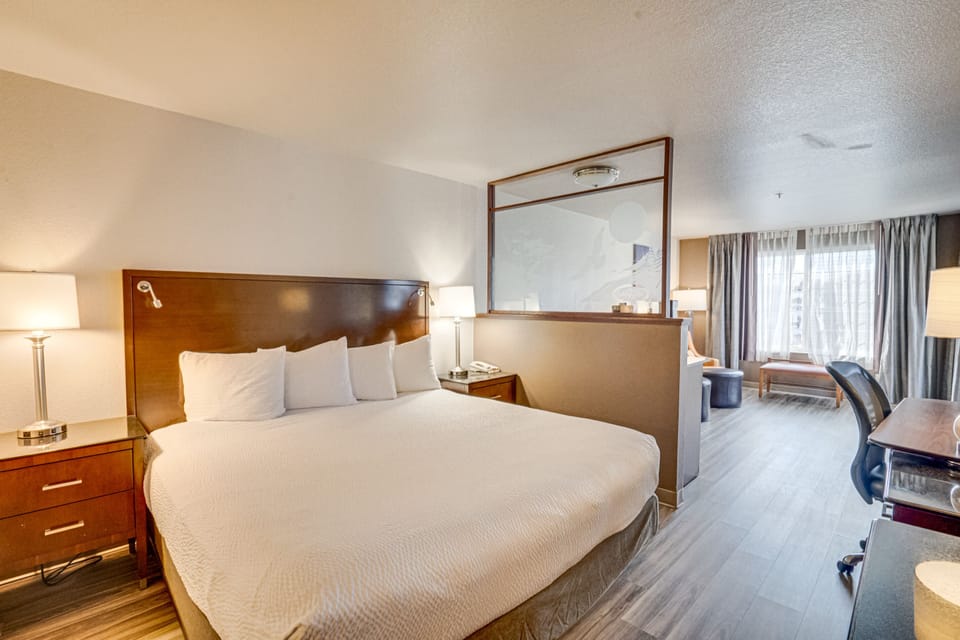 Junior Suite, 1 King Bed | Desk, blackout drapes, iron/ironing board, free WiFi