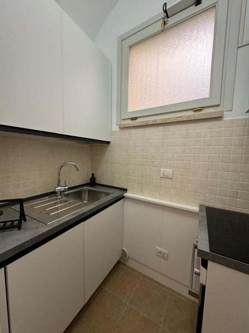 Fridge, oven, stovetop, espresso maker