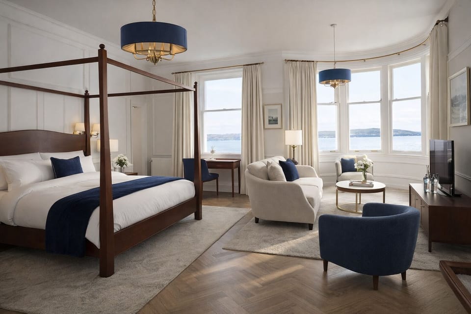 Deluxe Double Room, Sea View | Desk, laptop workspace, iron/ironing board, free WiFi