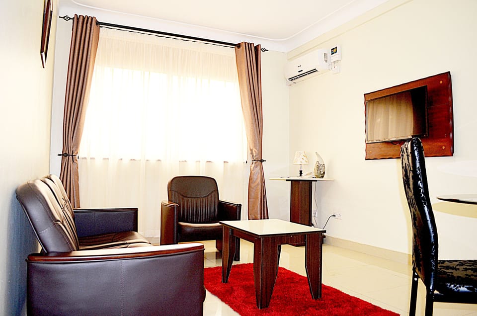 45-inch flat-screen TV with satellite channels, TV