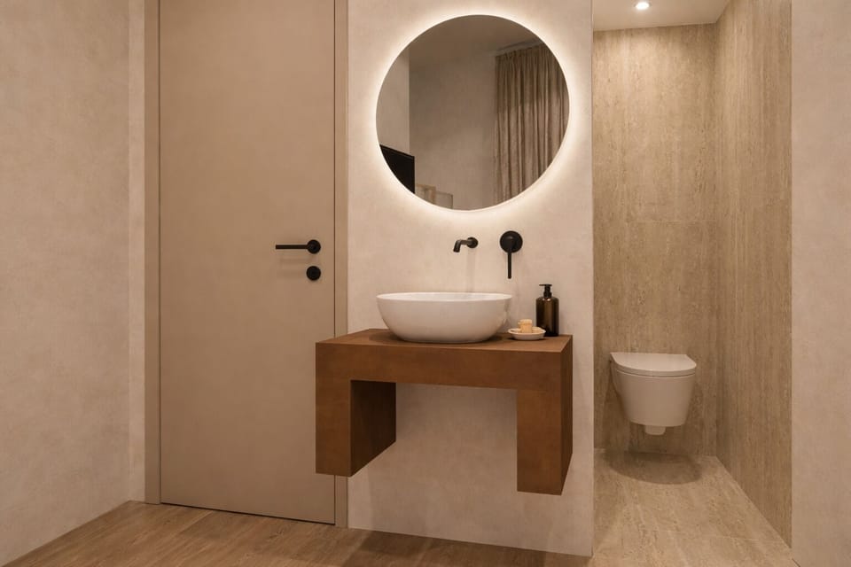 Luxury Double Room, Balcony, City View | Bathroom | Shower, towels, soap, shampoo