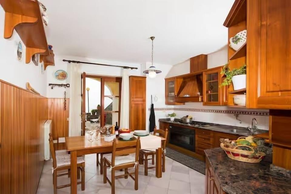 Panoramic Villa, Sea View | Private kitchen | Full-size fridge, microwave, oven, stovetop