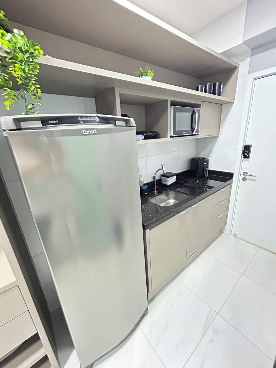 Apartment | Private kitchen | Fridge, microwave, cookware/dishes/utensils
