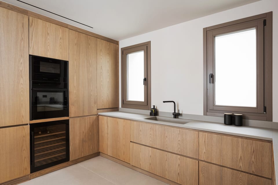 Villa, Sea View | Private kitchen | Full-size fridge, microwave, oven, stovetop