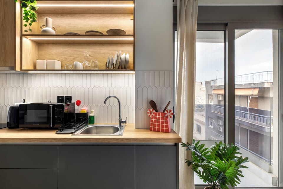 Studio, 1 Double Bed, Kitchenette, City View | Private kitchenette | Mini-fridge, microwave, stovetop, espresso maker