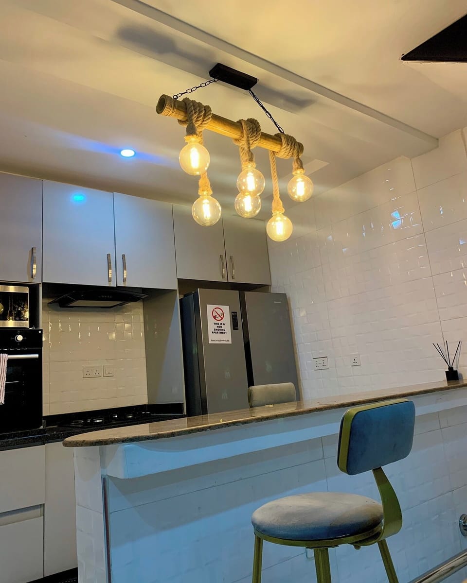 Family Apartment, Balcony, City View | Private kitchen | Fridge, microwave, oven, stovetop