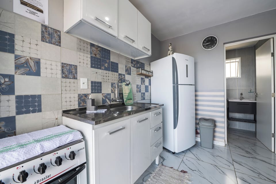 Comfort Apartment, Kitchen, Beach View | Private kitchen | Fridge, oven, stovetop, cookware/dishes/utensils