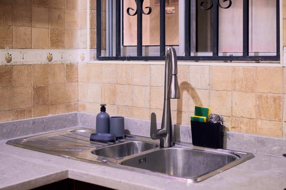 Apartment | Private kitchen | Full-size fridge, microwave, oven, stovetop