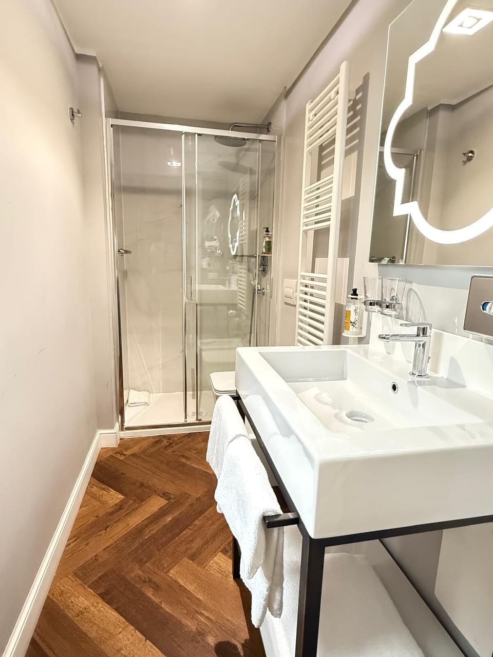 Free toiletries, hair dryer, bidet, towels