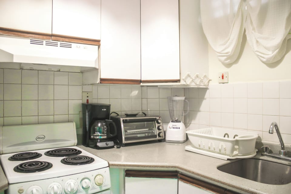 Economy Double Room, Balcony, Partial Sea View | Private kitchen | Fridge, microwave, stovetop, cookware/dishes/utensils