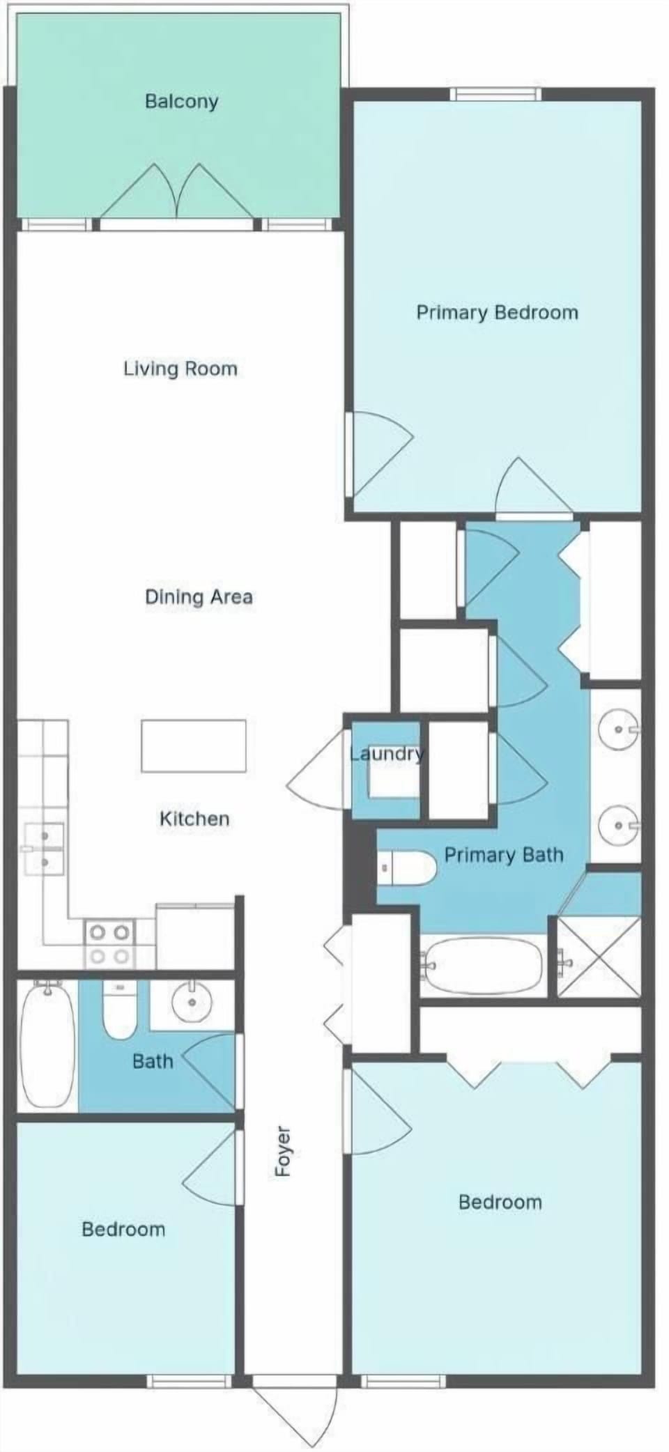 Condo, Multiple Beds, Balcony, Garden View (Seagrove Highlands 1308) | Floor plan