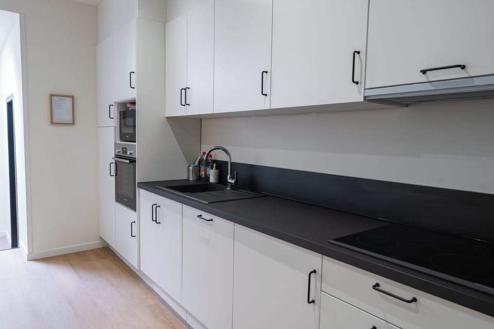 Basic Apartment | Shared kitchen | Fridge, microwave, oven, stovetop