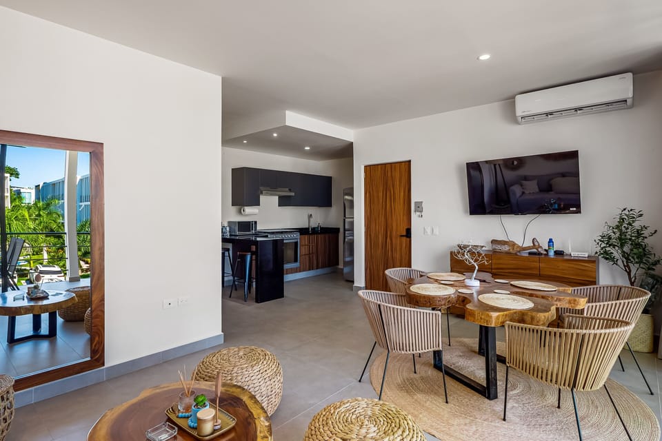 Apartment, 1 Double Bed with Sofa bed, Patio, Pool View (Araquuna F203) | 1 bedroom, individually decorated, individually furnished, bed sheets