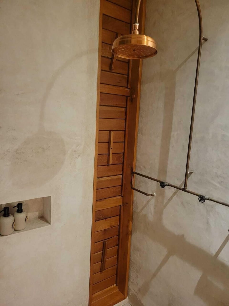 Double Room, Pool View | Bathroom | Shower, hair dryer, towels, soap