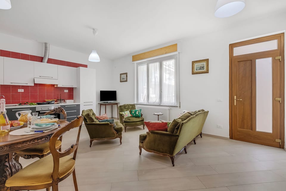 Family Apartment, 2 Bedrooms, Balcony, Beachside (Casa Adelina, Center Apartment with) | Living area