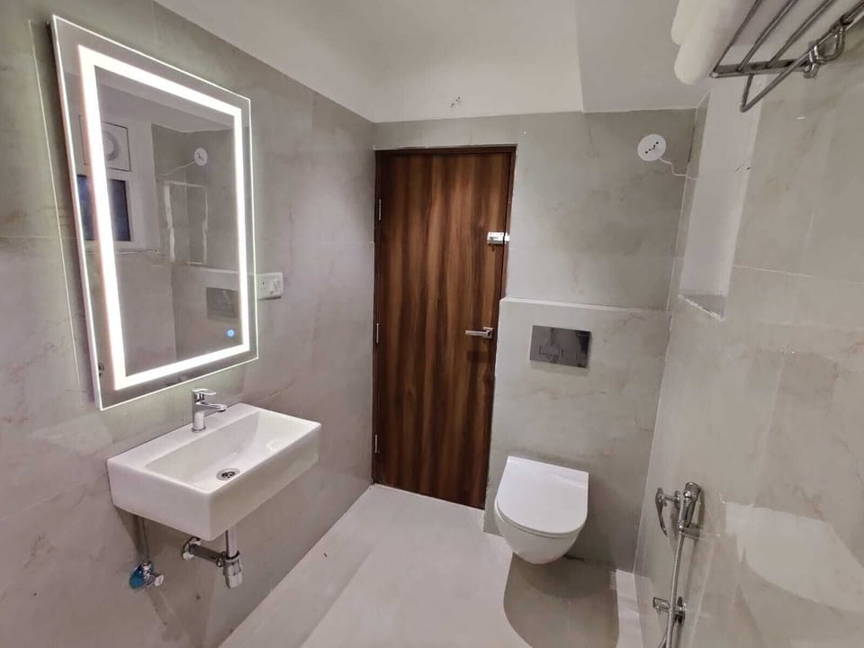 Shower, free toiletries, hair dryer, soap