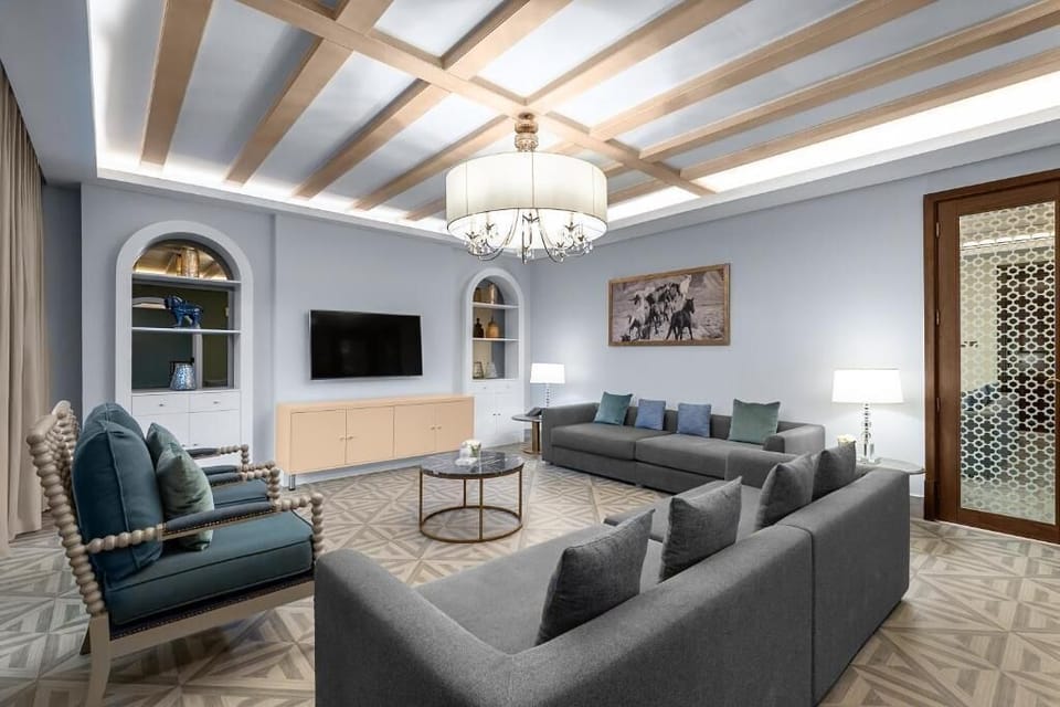 Villa, Balcony, Garden View | Living area | 65-inch Smart TV with satellite channels