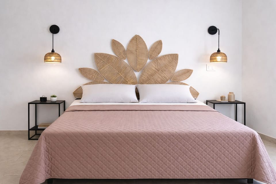 Double Room, Private Bathroom, Garden View | Minibar, in-room safe, desk, laptop workspace
