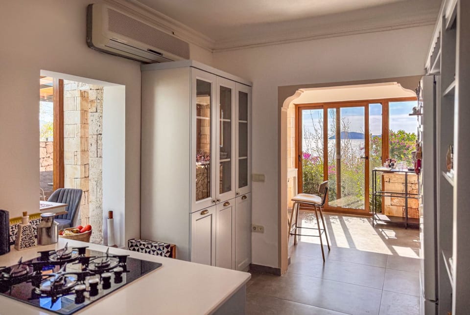 Villa, Sea View | Private kitchen | Full-size fridge, oven, stovetop, dishwasher