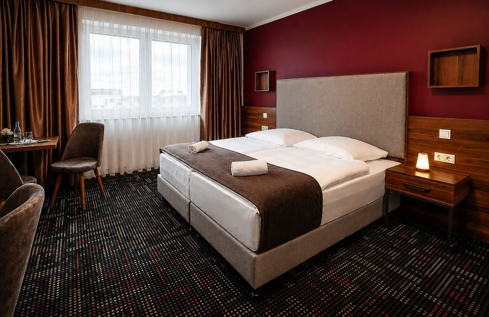 Deluxe Double Room | Desk, blackout drapes, iron/ironing board, free WiFi