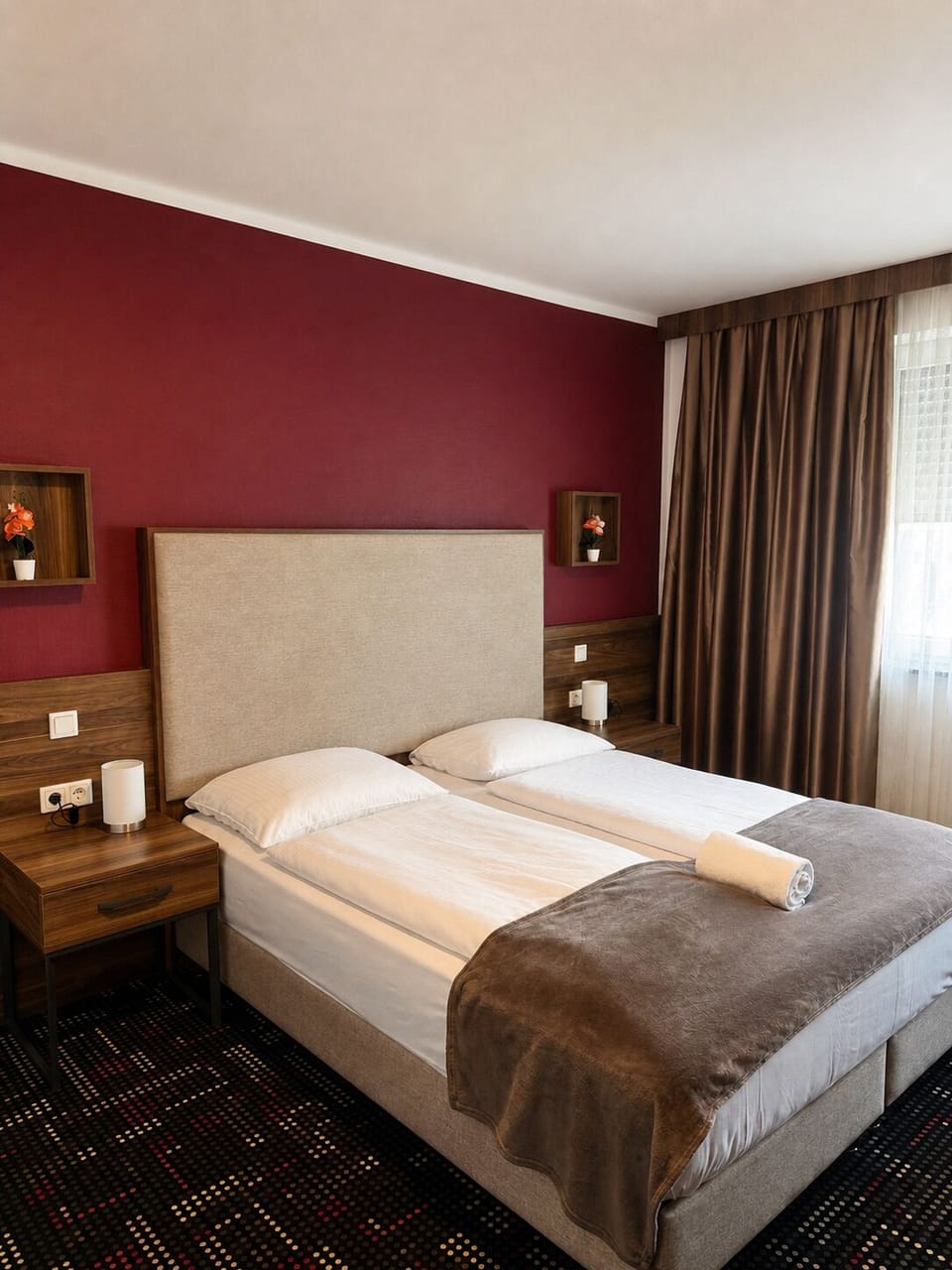 Desk, blackout drapes, iron/ironing board, free WiFi