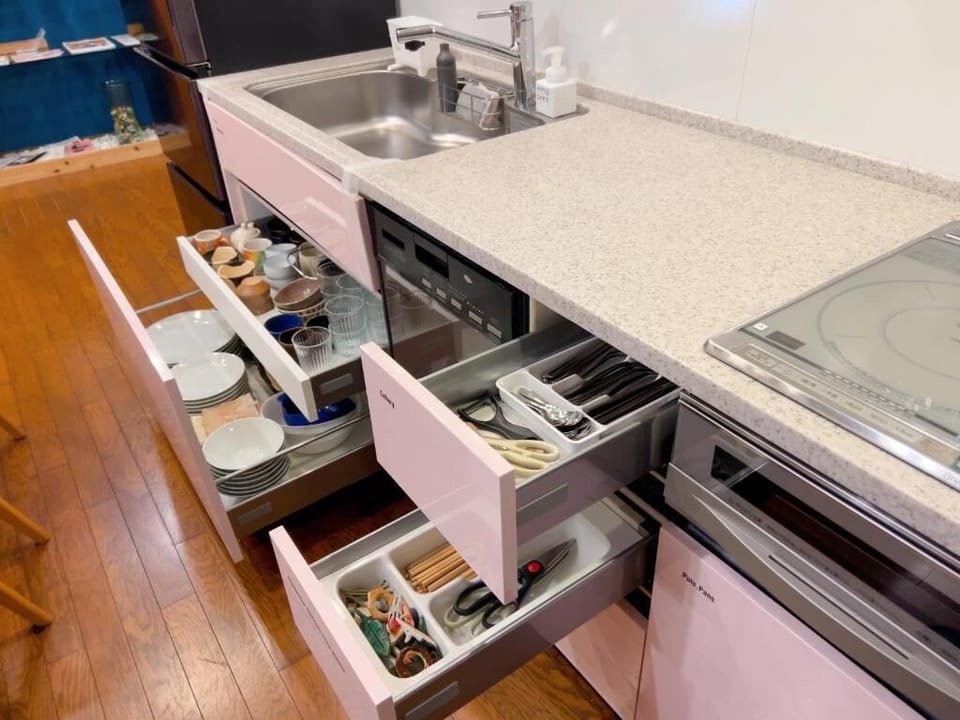 Shared fridge, microwave