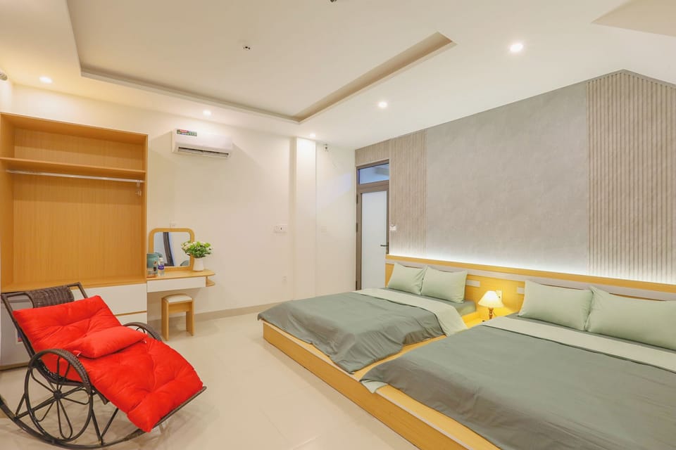Family Quadruple Room, City View | Desk, laptop workspace, free WiFi