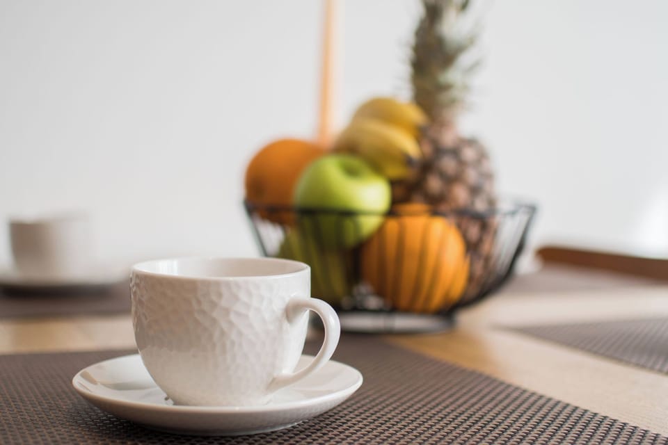 Apartment, 1 Bedroom, Balcony, City View | Food and drink