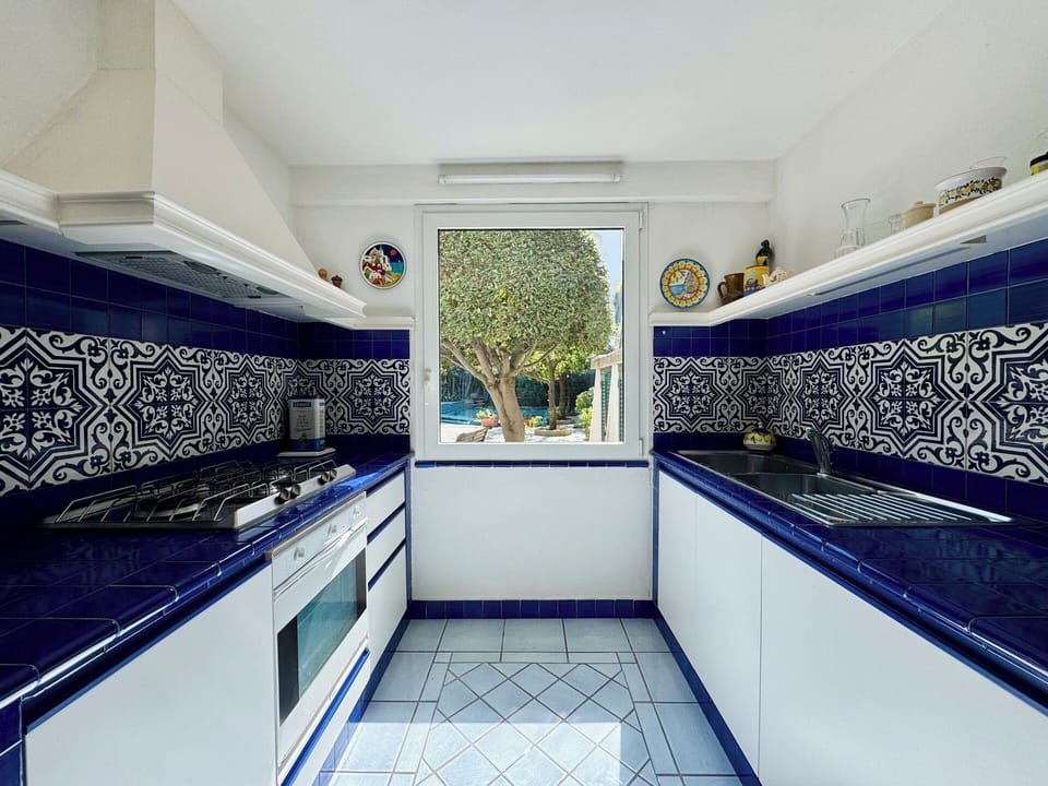 Villa, Sea View | Private kitchen | Espresso maker, full-size fridge, microwave, oven