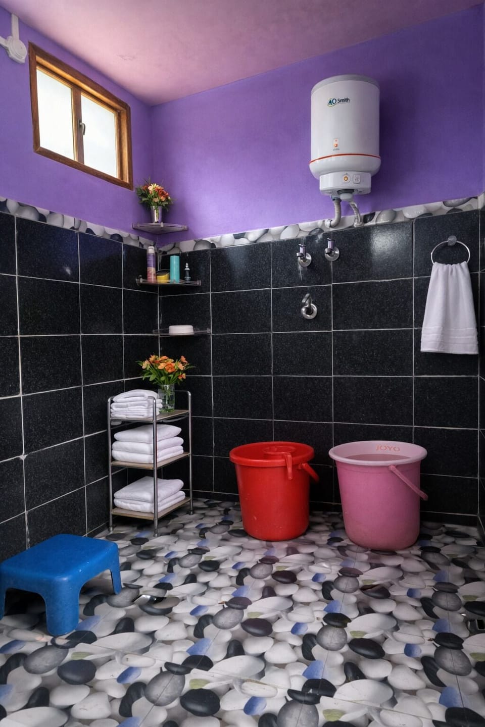 Soap, shampoo, toilet paper