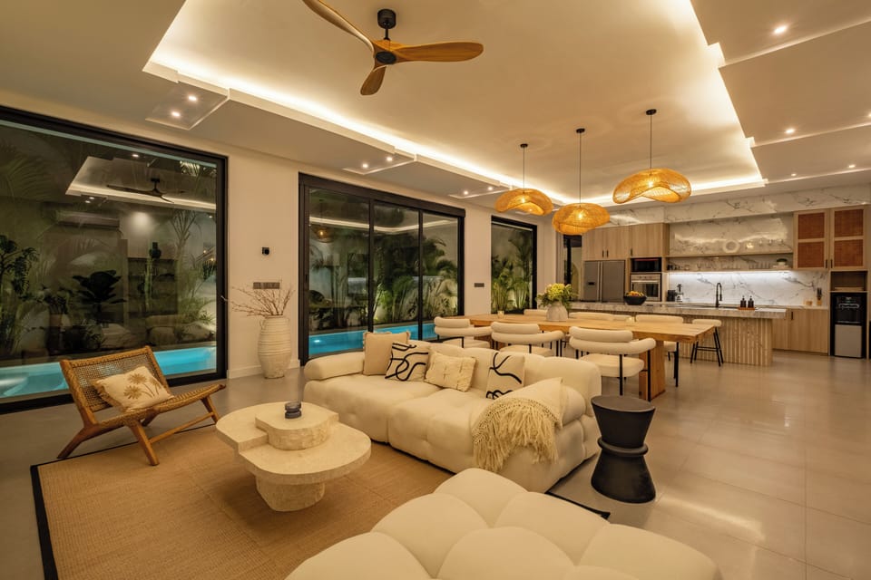 Luxury Villa, Patio, Pool View | Living room
