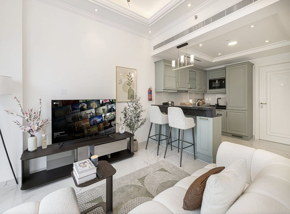 Standard Apartment, Balcony | Living area | 42-inch Smart TV with satellite channels, Netflix, streaming services