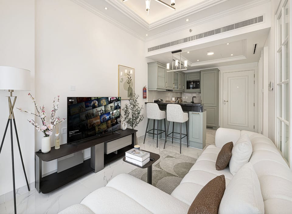 Standard Apartment, Balcony | Living area | 42-inch Smart TV with satellite channels, Netflix, streaming services